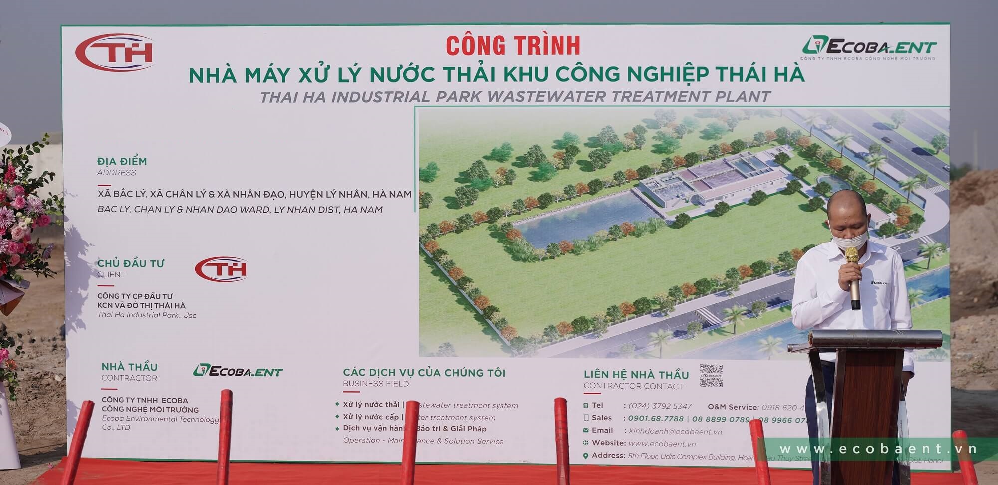 Khởi công nhà máy xử lý nước thải KCN Thái Hà