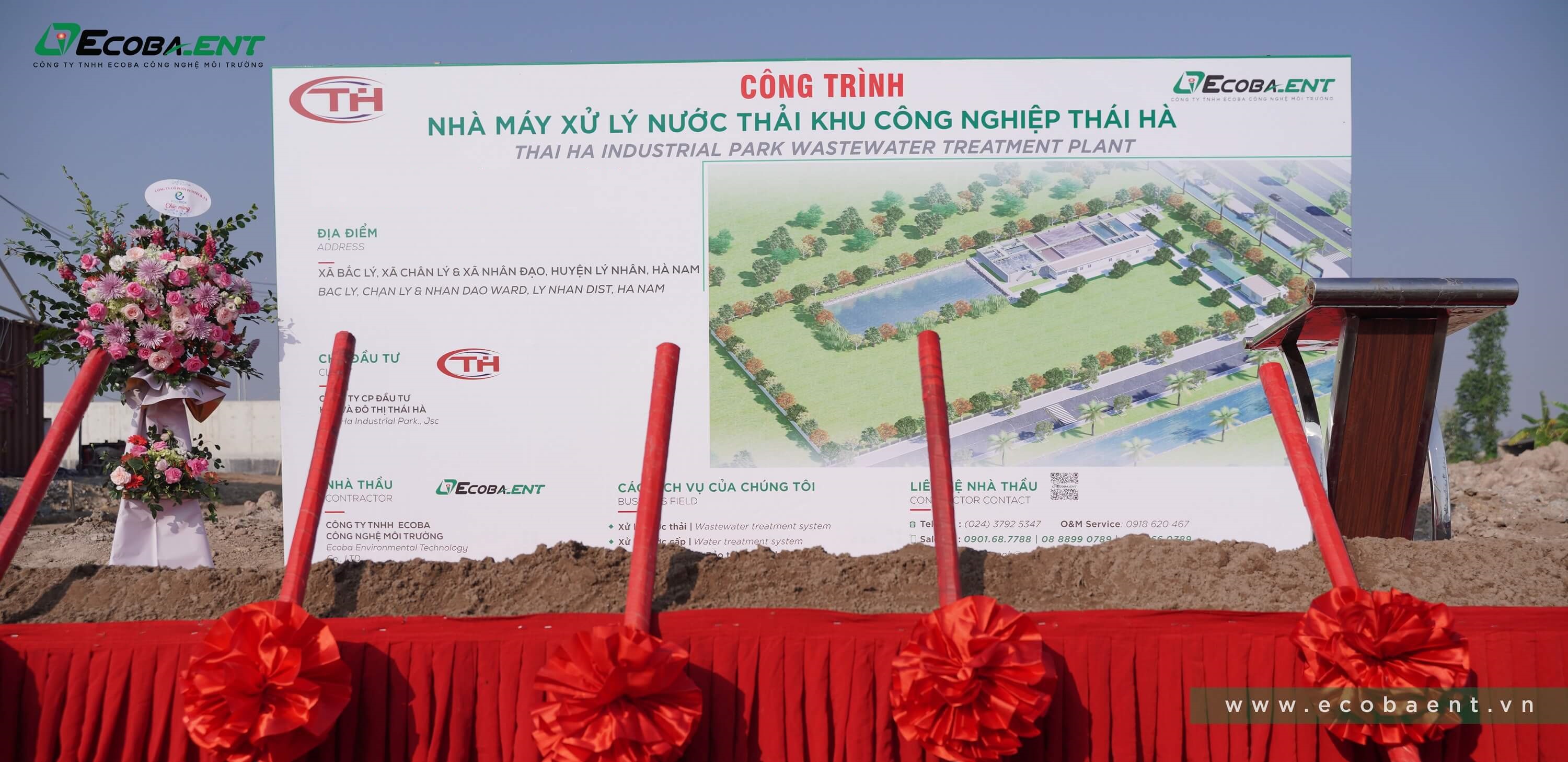 Khởi công nhà máy xử lý nước thải KCN Thái Hà