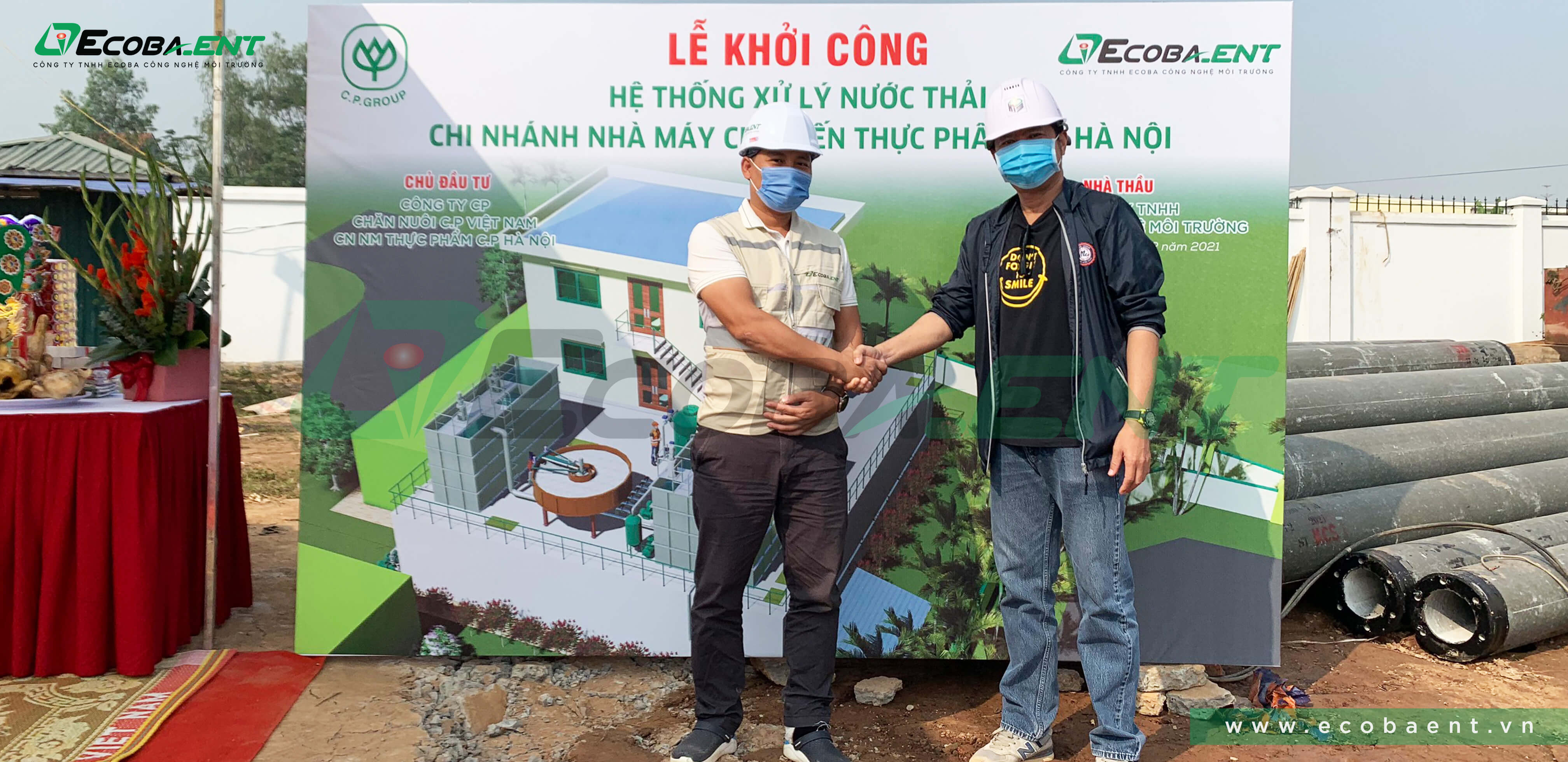 Khởi công trạm xử lý nước thải Nhà máy chế biến thực phẩm C.P Hà Nội
