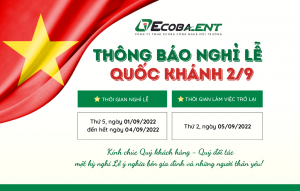 Ecoba ENT thông báo nghỉ lễ 2-9