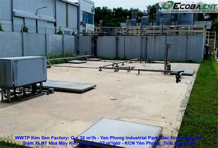 Bể lọc bằng CT3 sơn phủ epoxy  trạm XLNT Kim Sen