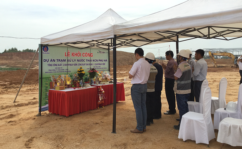 Khởi công nhà máy xử lý nước thải KCN Phú Hà