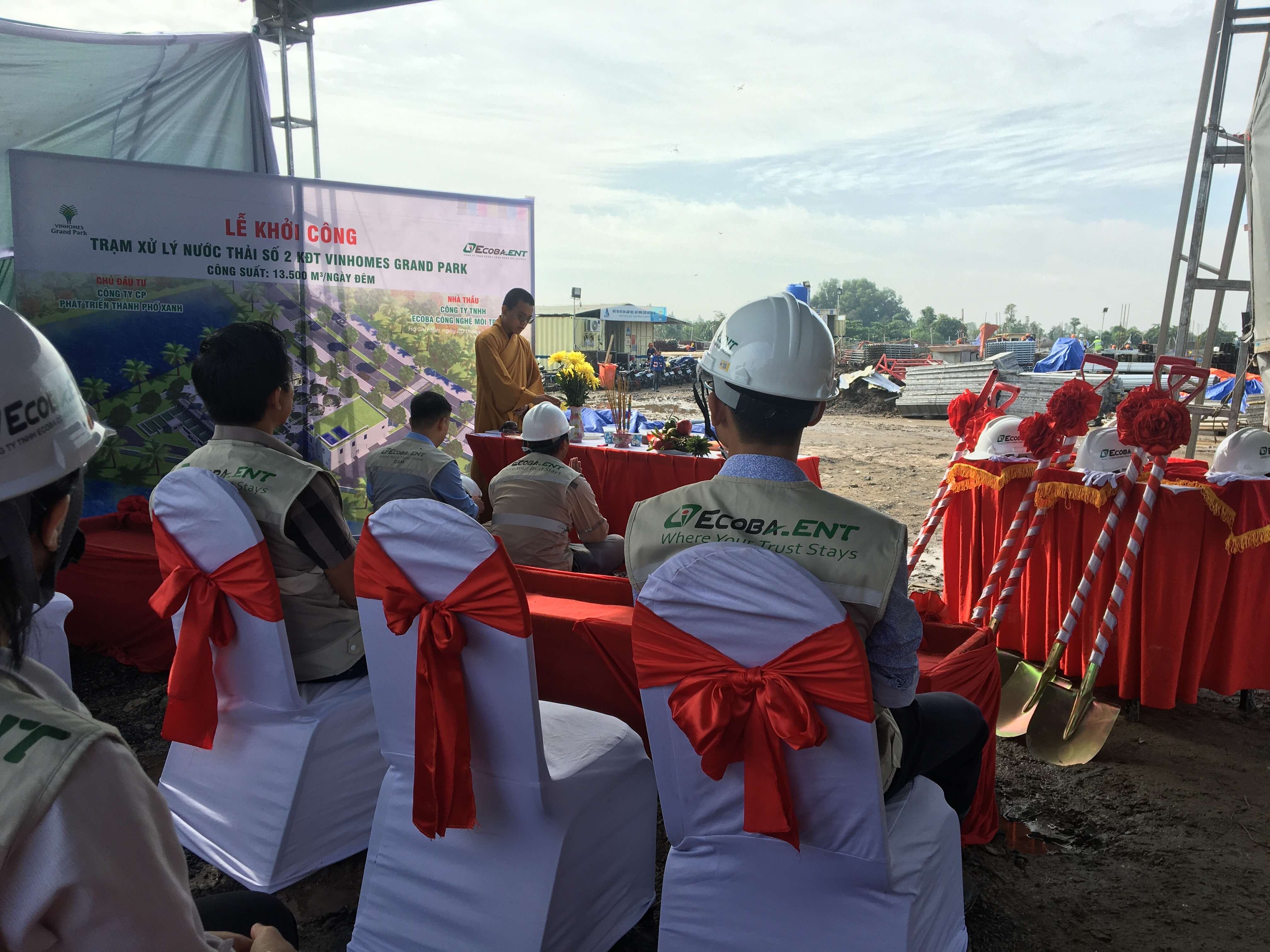 Dự án nhà máy xử lý nước thải số 2 khu đô thị Vinhomes Grand Park được khởi công vào sáng 20/9 nhà máy xử lý nước thải kđt vinhomes grand park