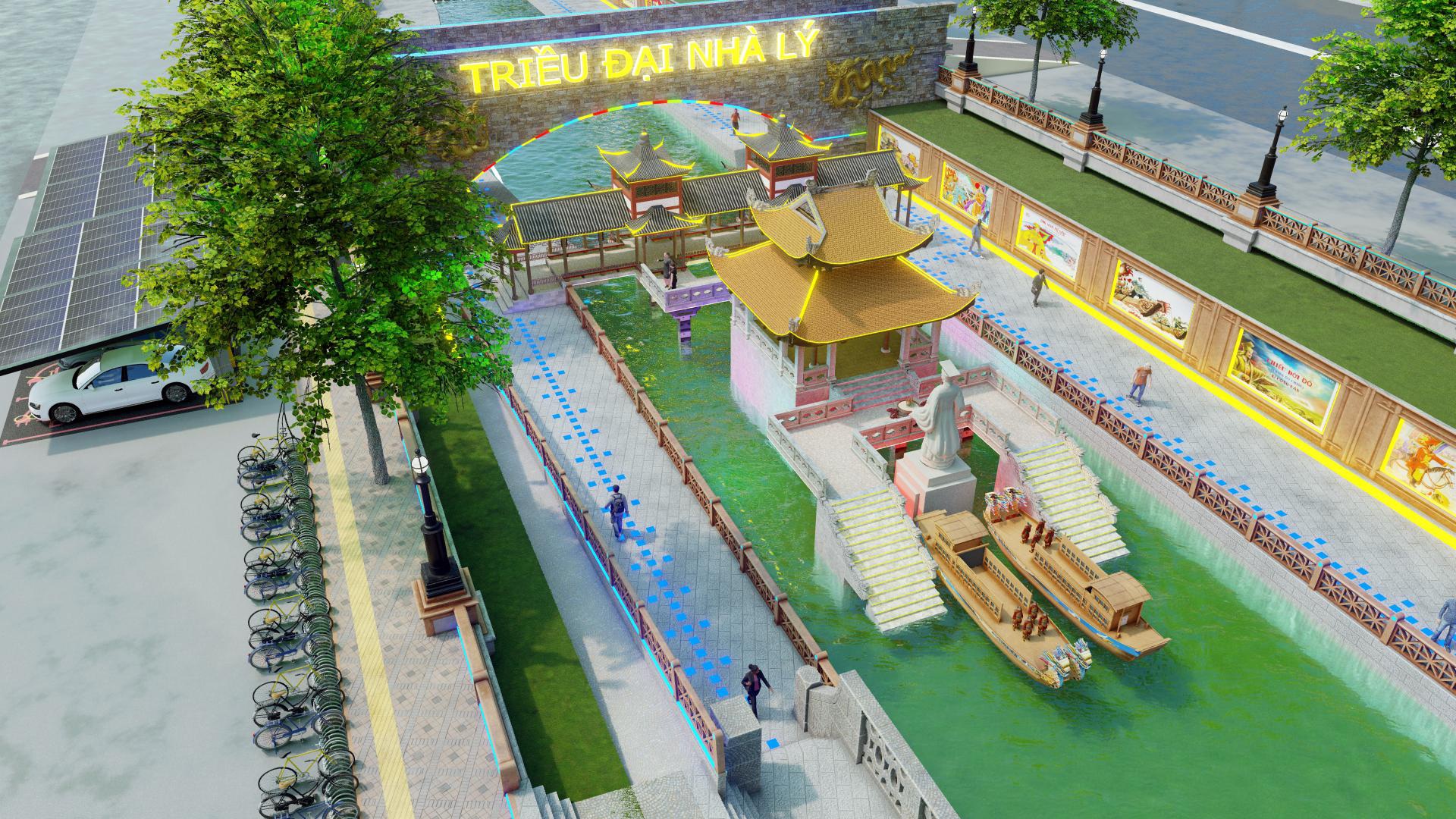 Cảnh quan khu vực Quảng trường Hồ Chí Minh tại Công viên Tô Lịch tương lai 2