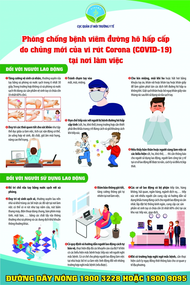 Khuyến cáo phòng chống dịch Covid-19 tại nơi làm việc