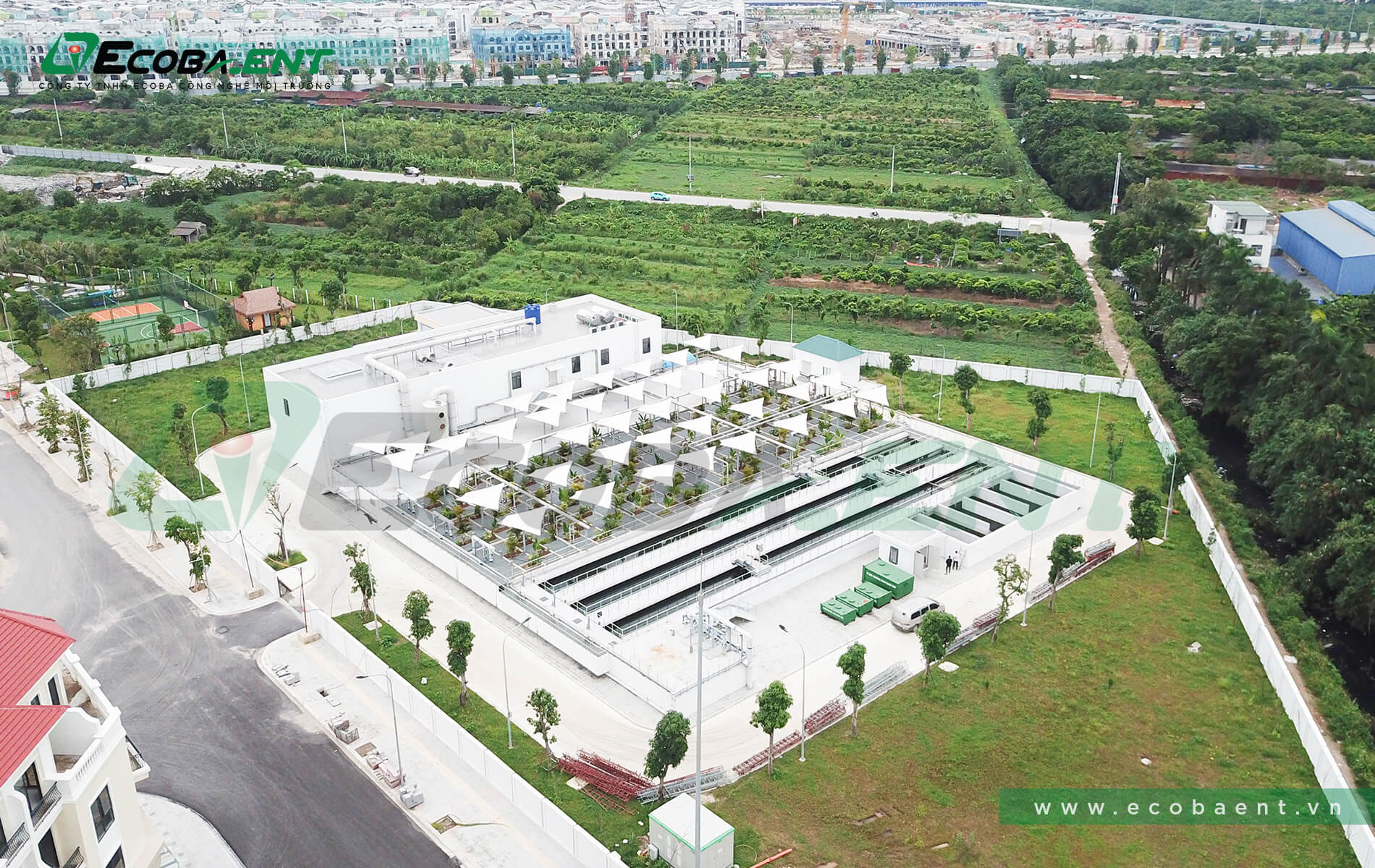 The municipal wastewater treatment plant for Vinhomes Ocean Park - The Empire urban area