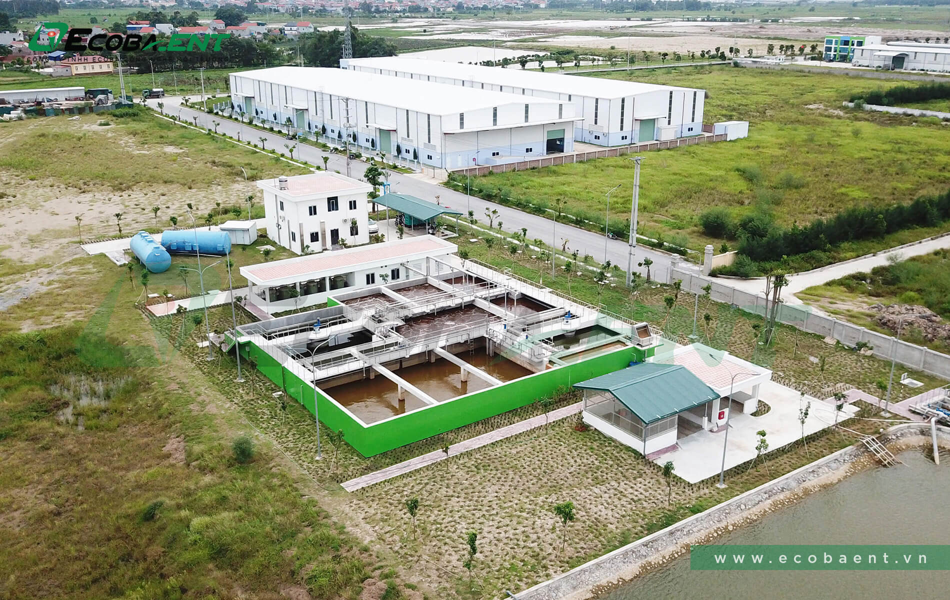 The centralized wastewater treatment plant for Yen My industrial park