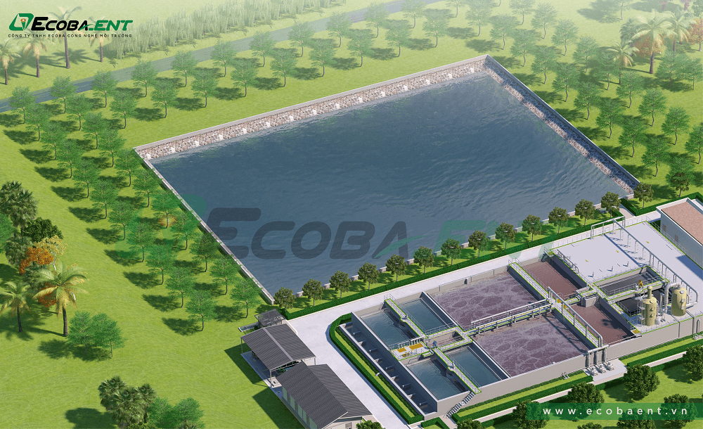 Nhà máy xử lý nước thải KCN Phú Hà phân khu phía bắc.