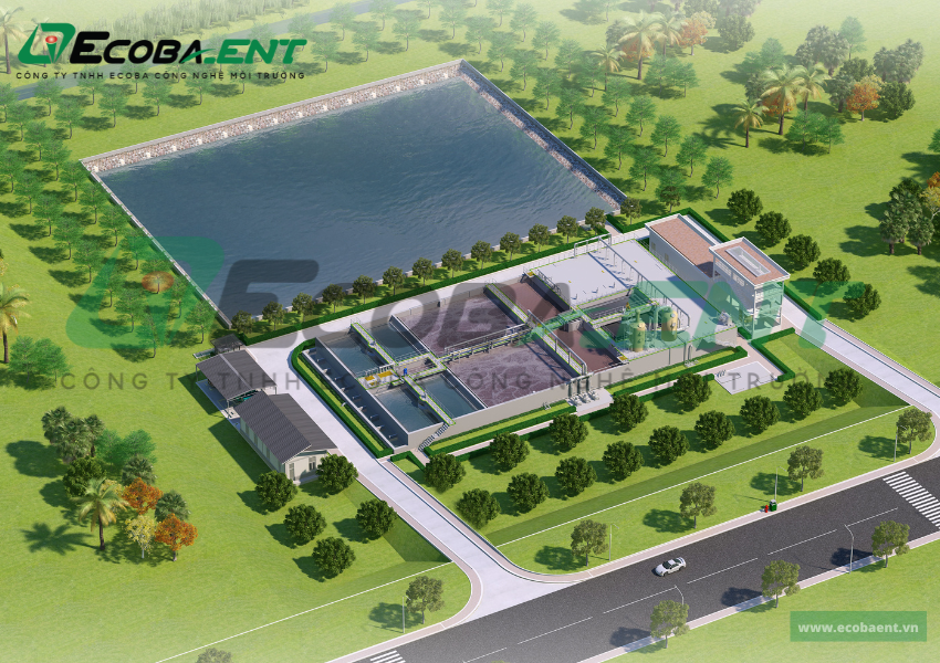 Wastewater treatment in the north subvision of Phu Ha industrial park.
