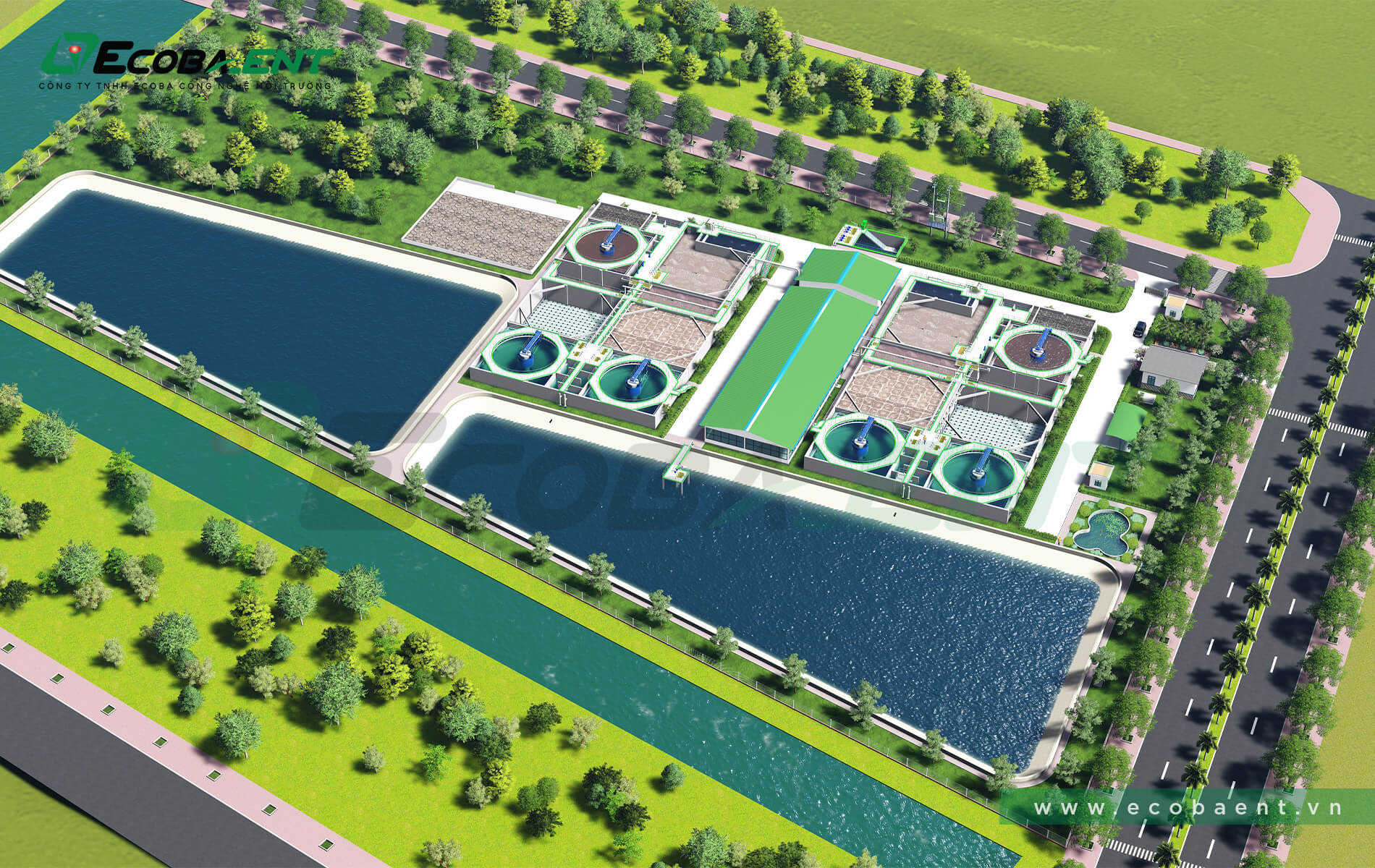 The centralized wastewater treatment plant for Yen Lu industrial park