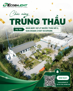 Ecoba ENT trúng thầu Nhà máy xử lý nước thải số 2, giai đoạn 2 của KĐT Ecopark