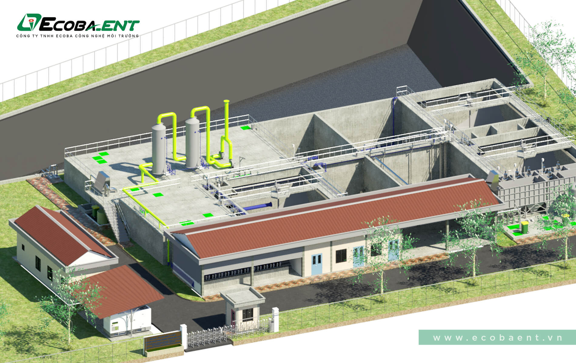 The centralized wastewater treatment plant for Xuan Tien 2 industrial cluster