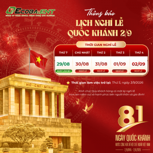 Ecoba ENT thông báo: Lịch nghỉ lễ Quốc khánh 2/9